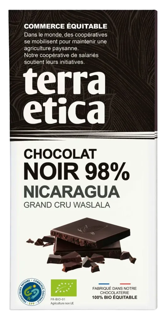 Tablette chocolat noir 98%