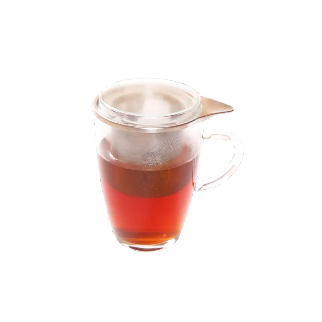 Verre à infusion avec couvercle et filtre