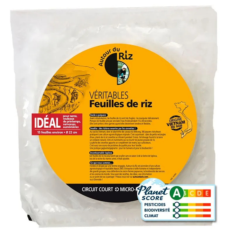 Feuilles de riz blanc 150gr