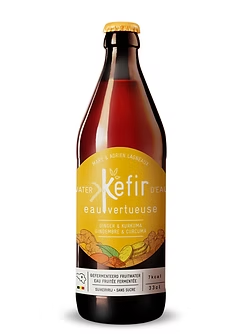 KEFIR Eau vertueuse - Gingembre et Curcuma 33cl