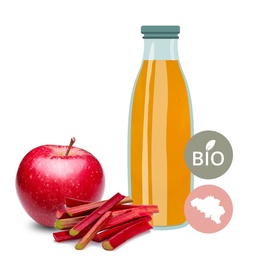Jus Pomme Rhubarbe 1L