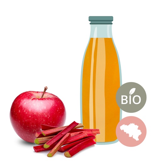 Jus Pomme Rhubarbe 1L