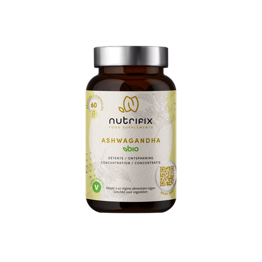 Ashwagandha BIO - 60 gélules - NUTRIFIX